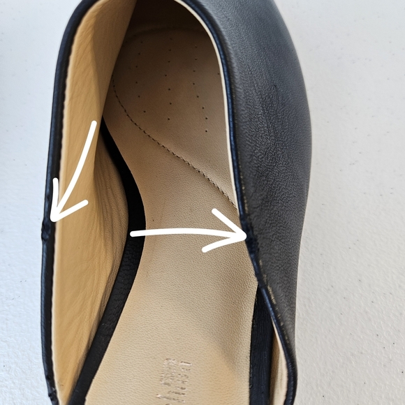 Clarks Pure Blush Black Leather Mules Womens 8.5 Classic Minimalist Comfort - Picture 11 of 11